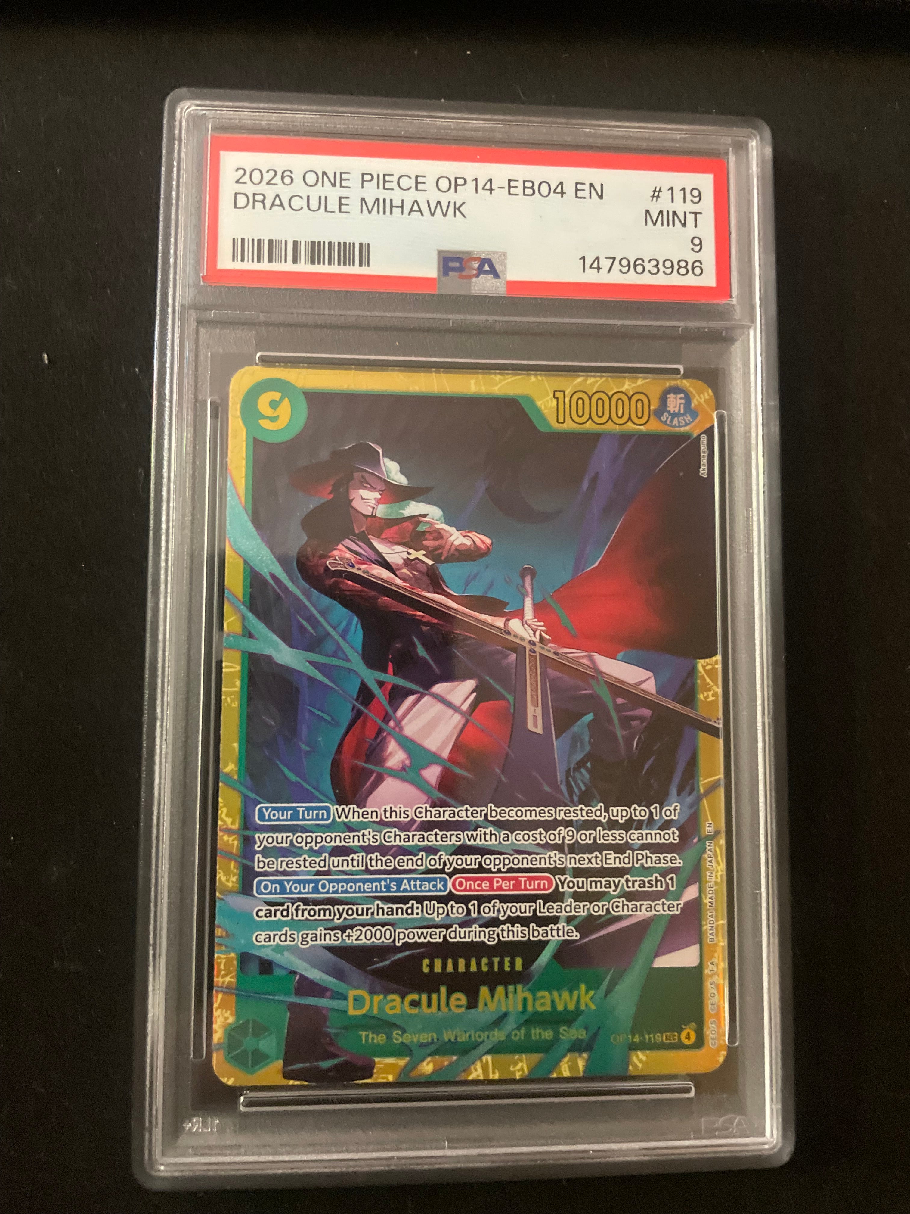 Dracule Mihawk op14 psa 9